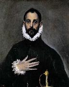 GRECO, El, Nobleman with his Hand on his Chest